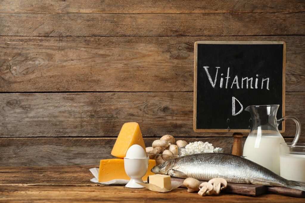 Des divers aliments riches en vitamine D3