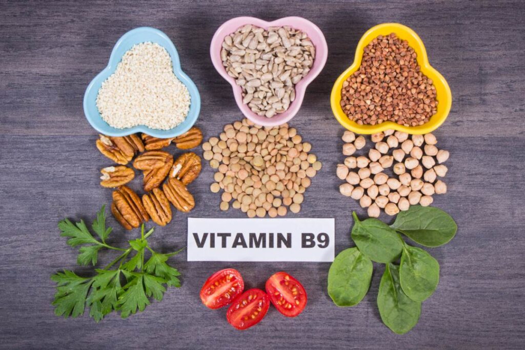 Des divers aliments riches en vitamine B9