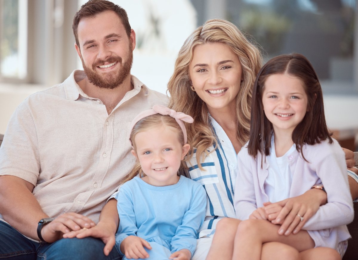 Une famille heureuse et en bonne santé