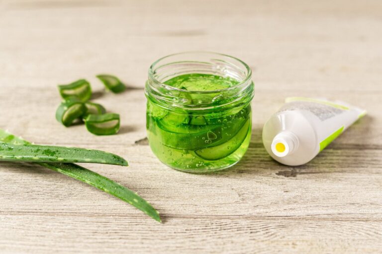 Gel d'aloe vera dans un verre